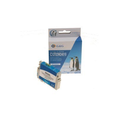 G&G Epson 502XL Cyan Cartucho de Tinta Generico - Reemplaza C13T02W24010/C13T02V24010