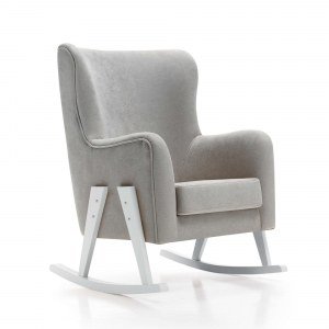 Sillón de lactancia tapizado en tela · GLAM Grey · Alondra