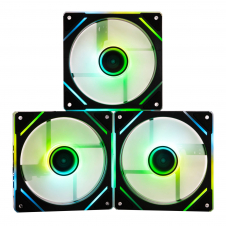 KIT DE 3 VENTILADORES ARGB NACEB FAN 12CM 45CMF