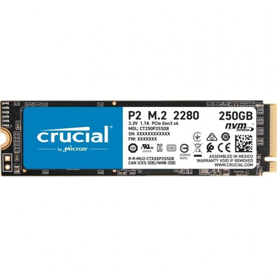 Crucial CT250P2SSD8 P2 SSD 250GB M.2 NVMe PCIe