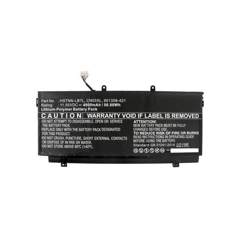 Batería para portátil Hp Spectre X360 / CN03XL / 11.55V 49 Wh / Cable Largo