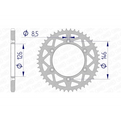 Corona AFAM aluminio 15203 - Paso 520 15203N-51