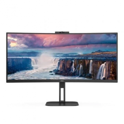 Monitor Profesional Curvo Ultrapanorámico AOC CU34V5CW/BK 34/ UWQHD/ Multimedia/ Negro