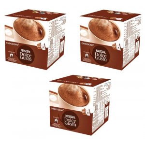 Pack de 3 cajas Dolce Gusto CHOCOCINO, 16 unidades por caja, 48 cápsulas en total