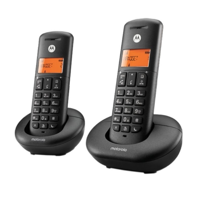 MOTOROLA TELEFONO INALAMBRICO E202 NEGRO DECT DUO DIGITAL KIT DOS UNIDADES