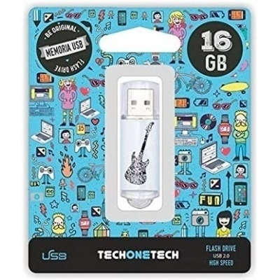PENDRIVE TECH ONE TECH CRAZY BLACK GUITAR 16GB USB 2.0
