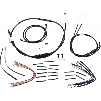 Kit completo líneas/cables en vinilo negro para manillar Ape Hanger BURLY BRAND B30-1036