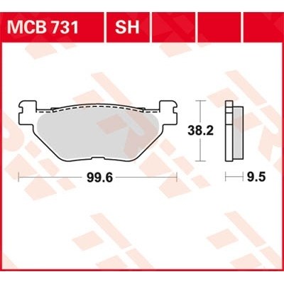 Pastillas de freno traseras sinterizadas serie SH TRW MCB731SH