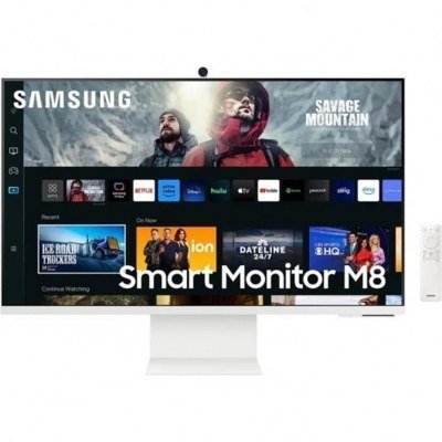 Monitor led 32pulgadas samsung m8 ls32cm80buuxen smart tv - va - - 4k uhd - hdmi - usb tipo c - 60hz - 4ms - webcam