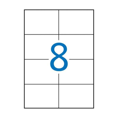 Apli Pack de 4.000 Etiquetas Rectangulares 105x74mm - 500 Hojas por 8 Etiquetas - Adhesivo Permanente - Cantos Rectos - Color Blanco