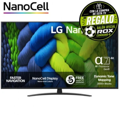 Televisor LG NanoCell AI NANO82 50NANO82A6B 50/ Ultra HD 4K/ Smart TV/ WiFi