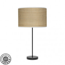 Sobremesa Alto Moda 1xe27 Negro/cañizo Claro 63x30x30 Cm