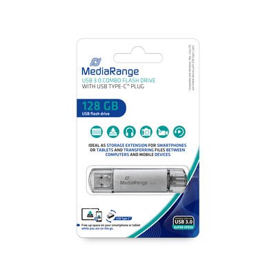 MR938 unidad flash USB 128 GB USB Type-A / USB Type-C 3.2 Gen 1 (3.1 Gen 1) Plata