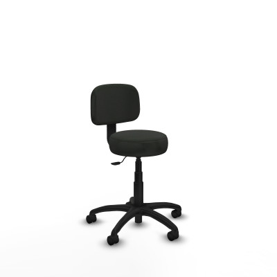 Silla Llanos giratorio bali negro base poliamida 600 ruedas nailon 50