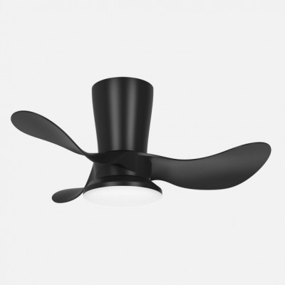Ventilador Dc Triollo 27w 2700lm Negro 3aspas 6vel 61d 3000-4500-6500k Remoto+reg.intensidad+temporizador+memoria
