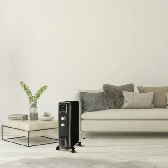 Radiador de aceite Jata JCRA2392, 2.000 W, 9 elementos, 3 potencias, termostato regulable, negro - imagen 5