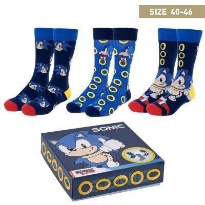 Pack calcetines 3 piezas sonic talla 40 - 46