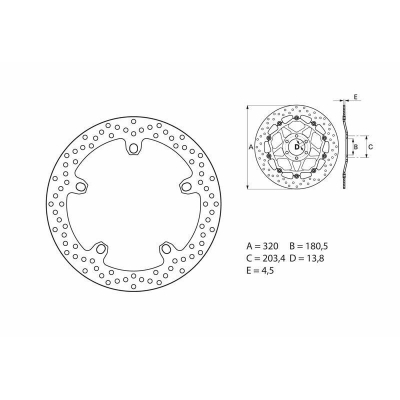 Disco de freno Brembo 68B407H7 68B407H7