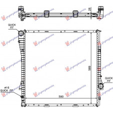 RADIATOR 3.0 PETROL/DIESEL AUTOMATIC (590x600x24) (NRF)