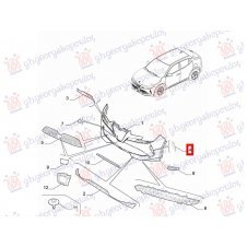 REJILLA LATERAL PARACHOQUE DELANTERO (O)