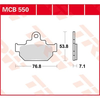 Pastillas de freno metal sinterizado SV TRW MCB550