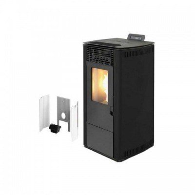 Estufa de pellets de 9 kW con cámara de hierro fundido AMG