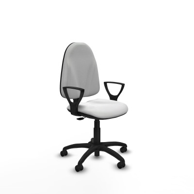Algarra CP bali blanco brazos fijos base poliamida ruedas engomadas 50mm
