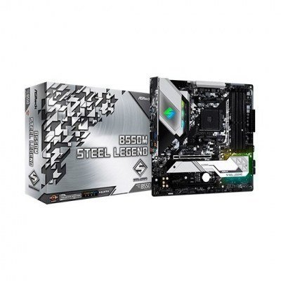 Placa base asrock am4 b550m steel legend m - atx - 4 x ddr4 - 6 x sata6 - 2 x usb 3.2 - 2 x usb 2.0 90 - mxbcu0 - a0uayz