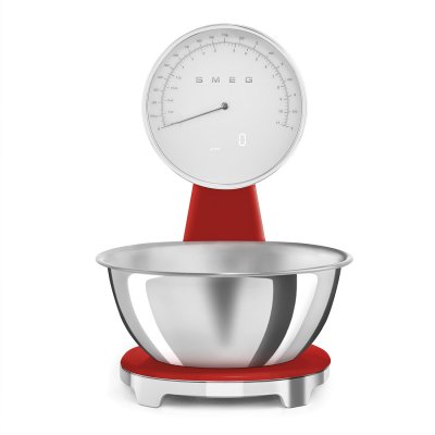 SMEG ANALOG AND DIGITAL KITCHEN SCALE RED KSF01RDWW
