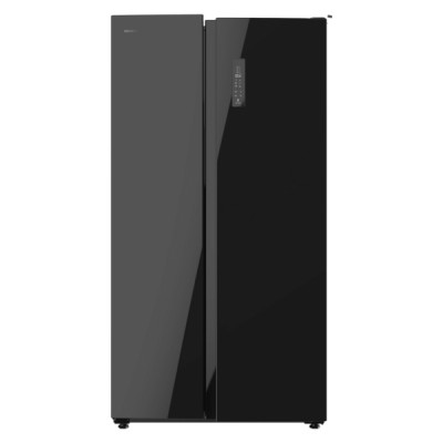 Cecotec Bolero CoolMarket SBS 559 Glass E Frigorifico Americano - Capacidad 559L - Luz LED - Compresor Inverter - Nofrost - Frio Envolvente - Puertas de Cristal - 91.2x70.4x177cm - Color Negro