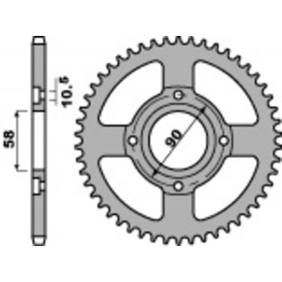 PBR Steel Standard Front Sprocket 279 - 520 279.12.18NC