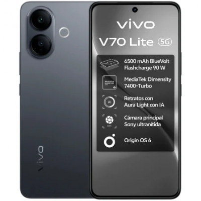 Smartphone Vivo V70 Lite 6GB/ 128GB/ 6.77/ 5G/ Negro
