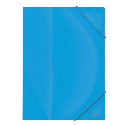 Dohe Carpeta de Gomas con Tres Solapas - 600 Micras - Fabricada en Polipropileno Opaco Cristal - Cierre de Gomas Redondas