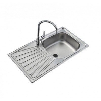 FREGADERO DE COCINA 1 SENO+ESC CUADRADO 78X43.5X14.6CM