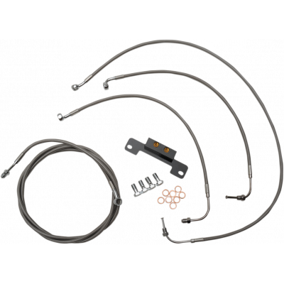 Kit líneas de freno/cables de manillar trenzados inoxidable estándar LA CHOPPERS LA-8055KT-08