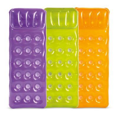 Colchoneta hinchable con reposacabeza, 188 x 71 cm, colores surtidos