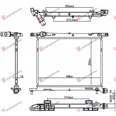 RADIATOR 1.0 HYBRID-PETROL (350x468x16)QUICK FIT (NRF)