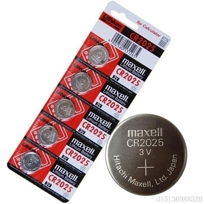 Pila Litio CR2025 MAXELL 3Vdc 180mA (Precio 5 Pilas)