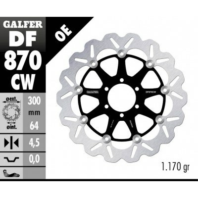 Disco de freno Wave® GALFER DF870CW