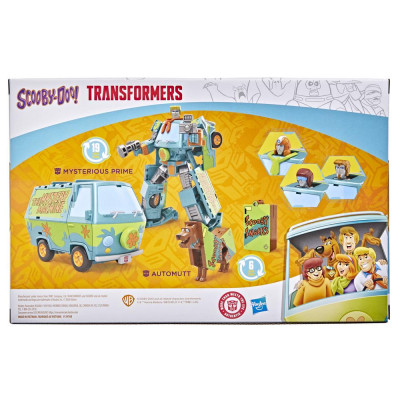 Set figuras hasbro transformers scooby doo mysterious prime and automutt