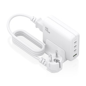 AISENS - CARGADOR SOBREMESA GaN 140W, 3xUSB-C PD3.1 QC4.0 QC5.0, 1xUSB-A QC3.0, BLANCO