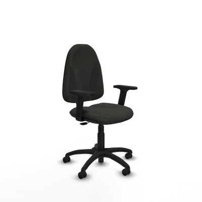Algarra CP bali negro brazos 2D base poliamida ruedas engomadas 50mm