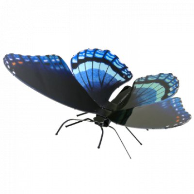 MAQUETA 3D METAL FASCINATIONS MARIPOSA RED-SPOTTED PURPLE MONTAJE SIN PEGAMENTO NI SOLDADURA