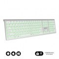 TECLADO WIRELESS MASTER RGB EXTENDIDO PLATA/BLANCO SUBBLIM