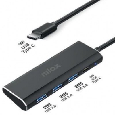 Hub nilox 1 x usb tipo c - 3 x usb 3.0 salida usb tipo c