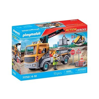 Playmobil - camión de construcción con grúa