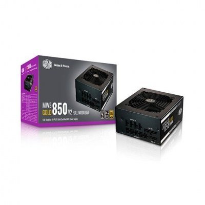 Fuente de alimentacion atx 850w coolermaster mwe gold v2 80 gold - full modular - vent 120mm