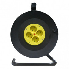 Enrollacable 4 Enchufes Cable 15m 3gx1,5mm Cobre C/termostato De Seguridad 3250w Max