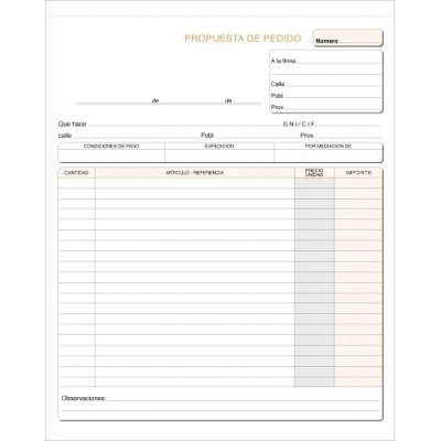 TALONARIO PEDIDOS HOLANDESA DUPLI LOAN