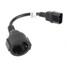 Cable lanberg adaptador iec 320 c14 - schuko cee7 hembra 20cm